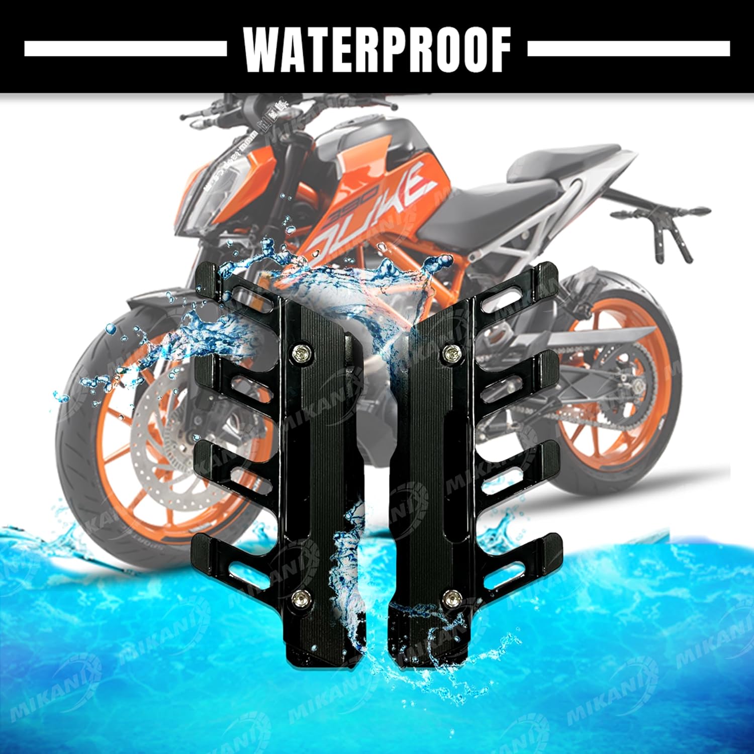 MIKANIX Bike ABS Shocker Protectors | Fork Cover Protector | Front Fender Slider Crash Guard Universal for All Bikes