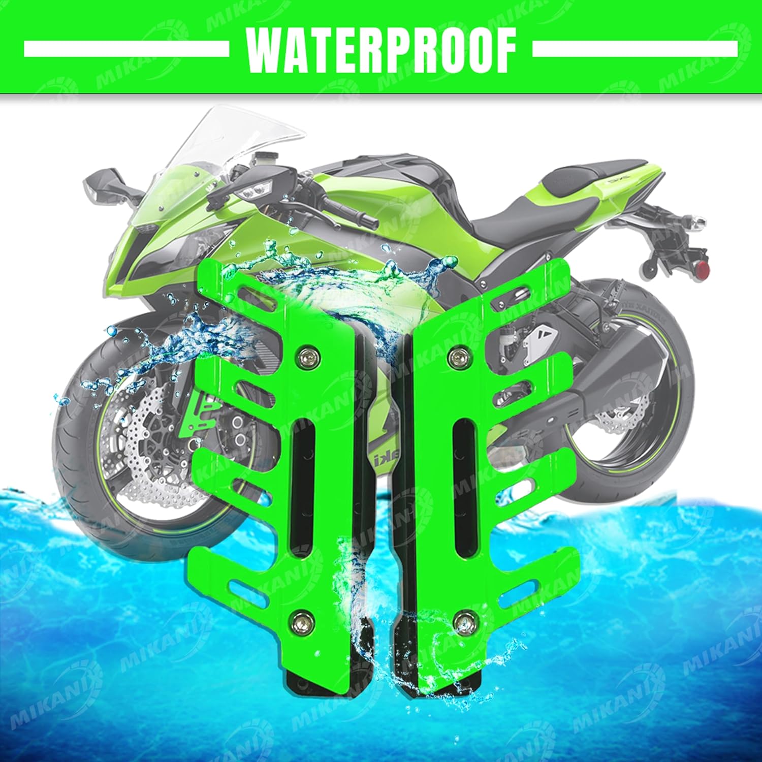 MIKANIX Bike ABS Shocker Protectors | Fork Cover Protector | Front Fender Slider Crash Guard Universal for All Bikes