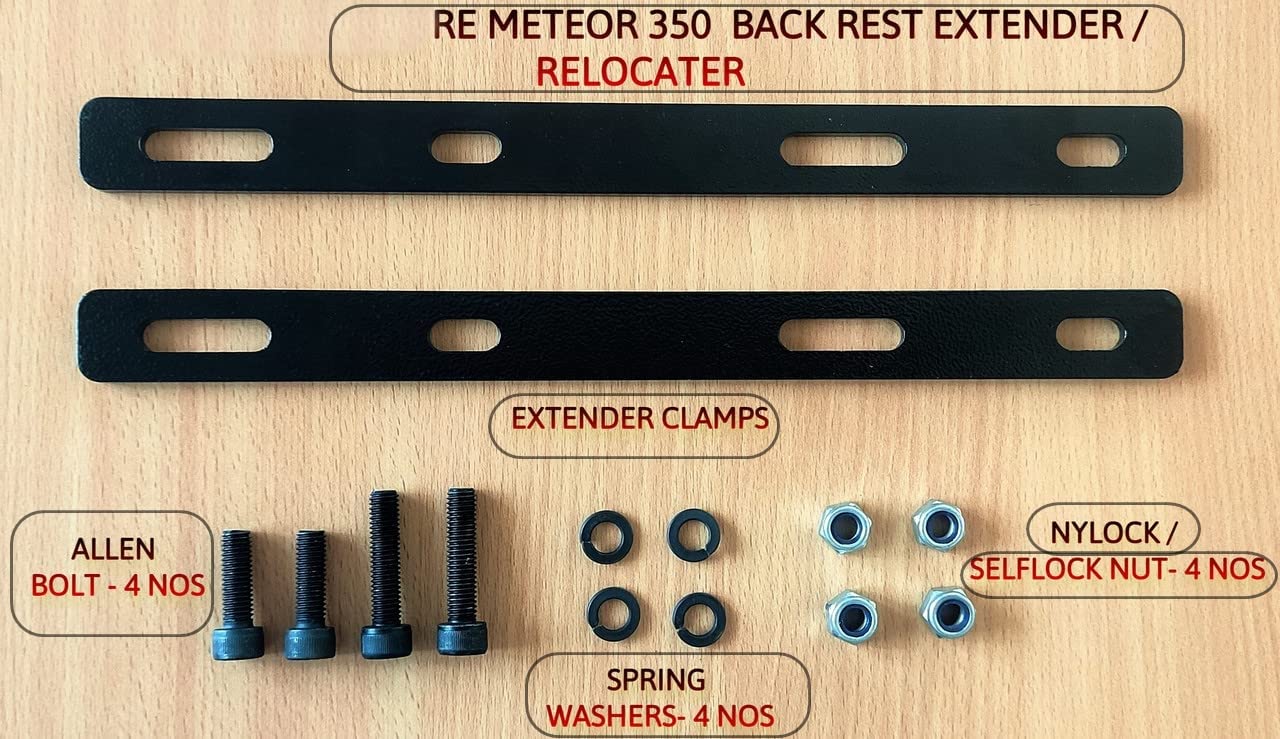 MIKANIX RE Meteor 350 Adjustable Passenger Backrest Extender | Relocation Kit