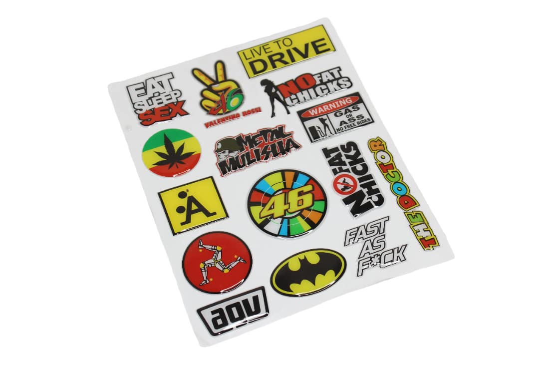 MIKANIX Waterproof Bike and Car Vinyl Sticker/Decals for Helmet, Bumper, Headlight Visor, Motorcycle Fuel Tank, Windshield, Car Windows and Laptop