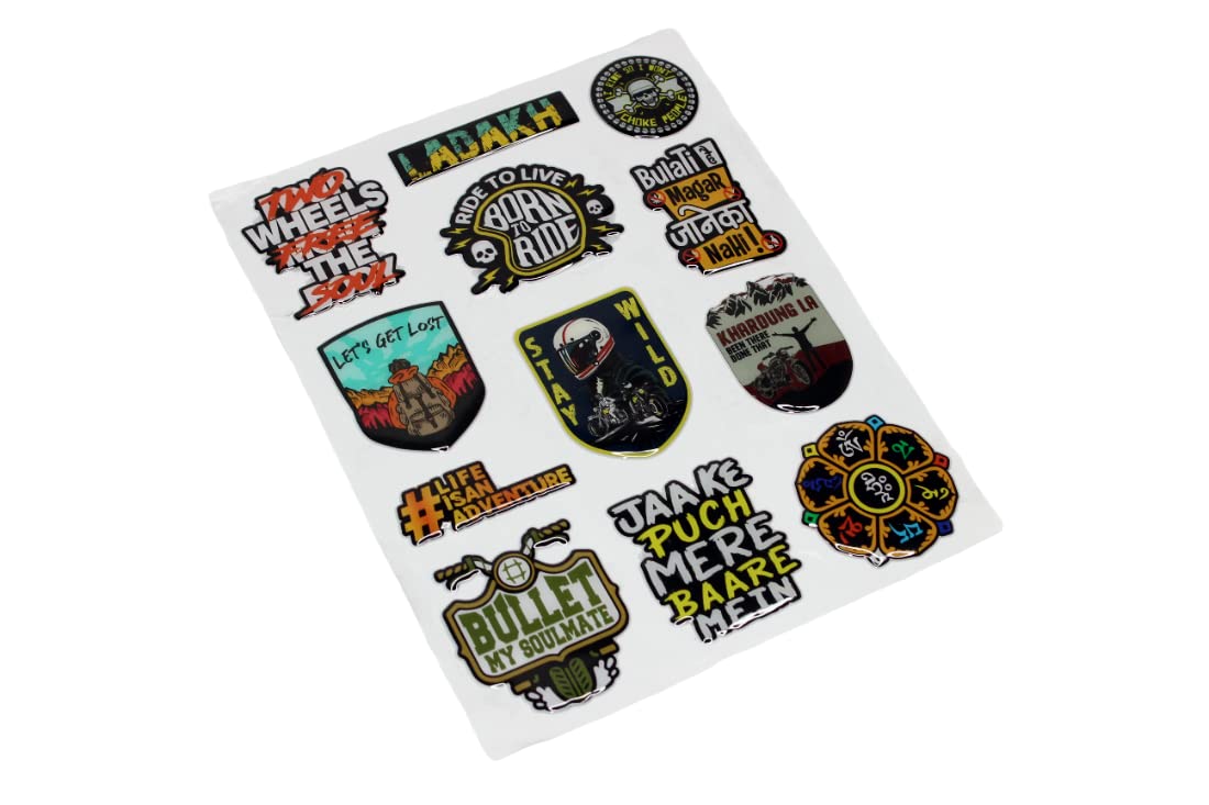 MIKANIX Waterproof Bike and Car Vinyl Sticker/Decals for Helmet, Bumper, Headlight Visor, Motorcycle Fuel Tank, Windshield, Car Windows and Laptop