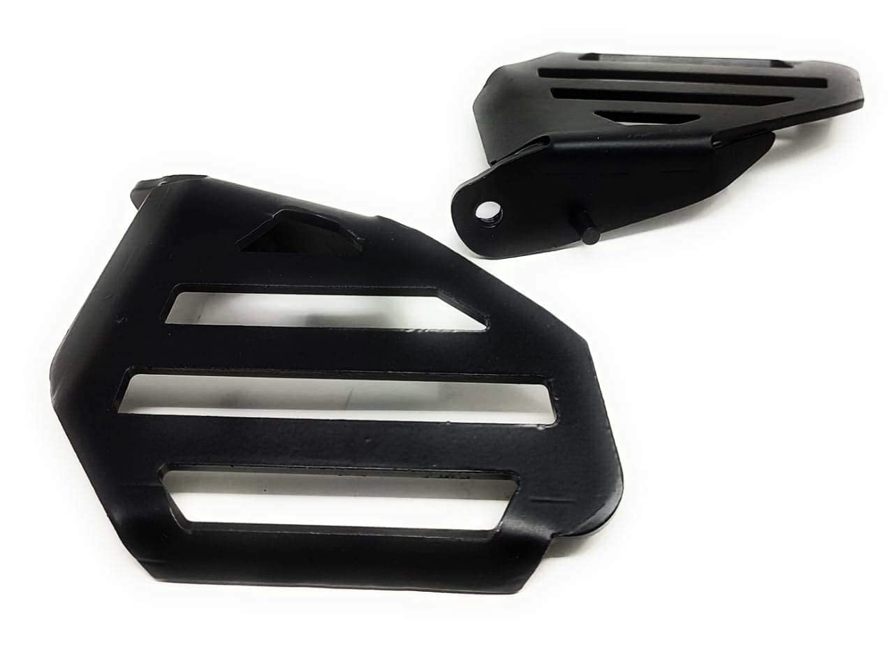 Mikanix Premium Pillion Wide Footrest for Royal Enfield Continental GT/Interceptor 650 Matt Black