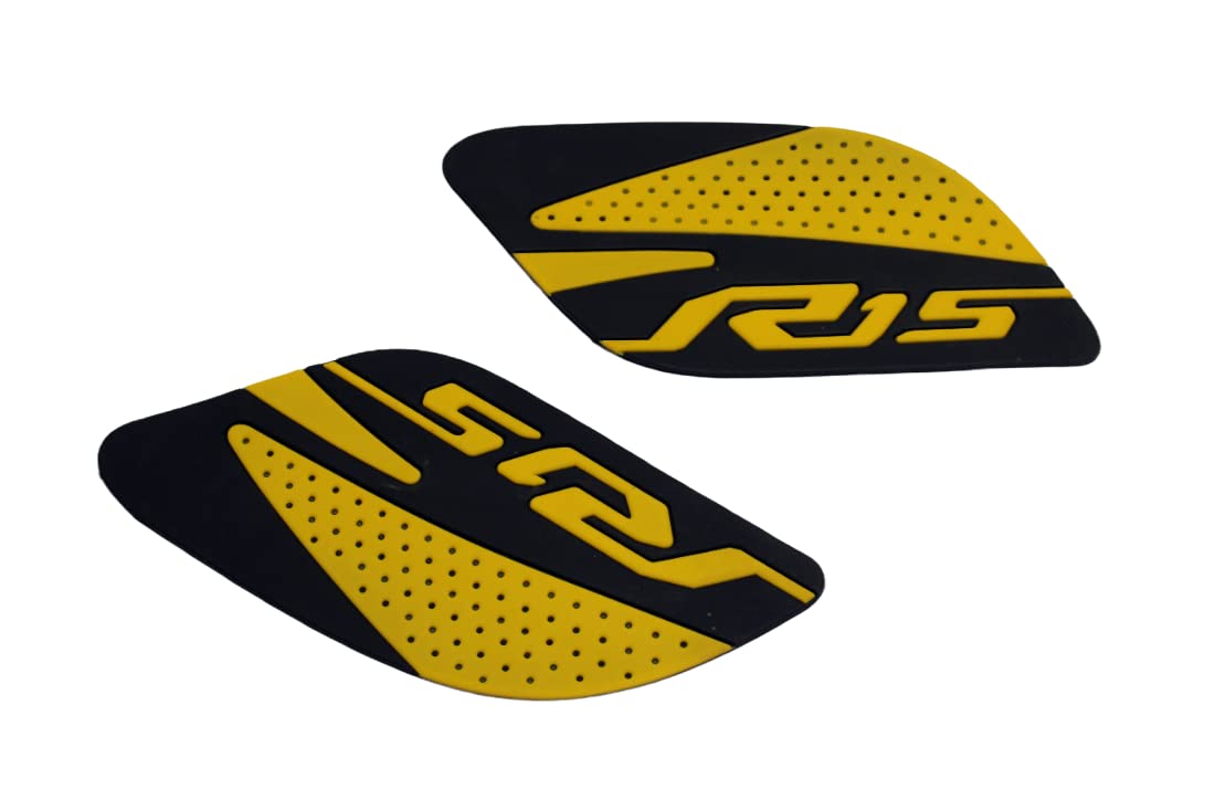 MIKANIX Anti Slip Silicone Tank Pad/Thai Pad Waterproof Sticker for Yamaha R15 All Models Bike