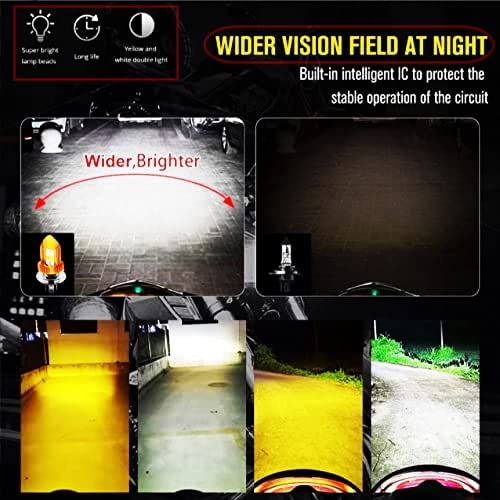 MIKANIX High Brightness LED H4 Fitting Headlight Bulb/Fog Lamp for All Bikes