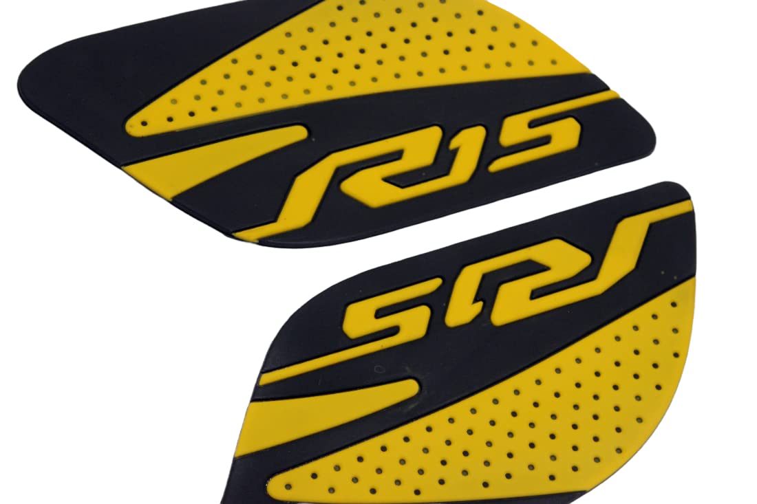 MIKANIX Anti Slip Silicone Tank Pad/Thai Pad Waterproof Sticker for Yamaha R15 All Models Bike