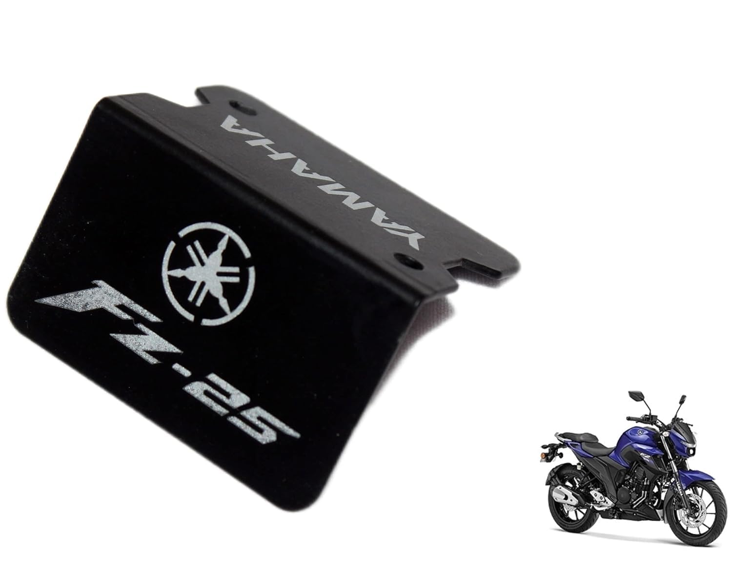 OBEROI'S TRADERS FZ25 Stainless Steel Bike Front Disc Brake Fluid Reservoir Oil Cap Guard Protector Cover