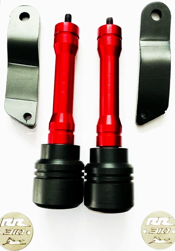 Mikanix Premium Frame Sliders for TVS Apache RR 310 (Red)
