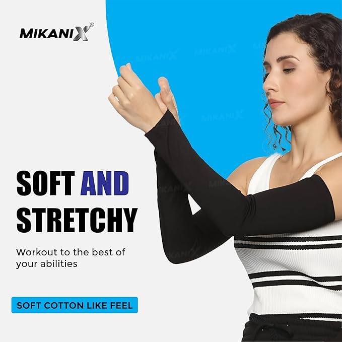 OBEROI'S TRADERS Combo Full Face Mask | Balaclava / Hand Protective Syntetic Arm Sleeve for Bikers Anti-Pollution Helmet Head Cap for Riders, Cyclists and Outdoor Workers to Protect Dust and UV Rays