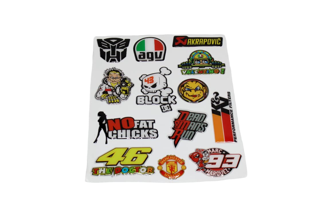 MIKANIX Waterproof Bike and Car Vinyl Sticker/Decals for Helmet, Bumper, Headlight Visor, Motorcycle Fuel Tank, Windshield, Car Windows and Laptop