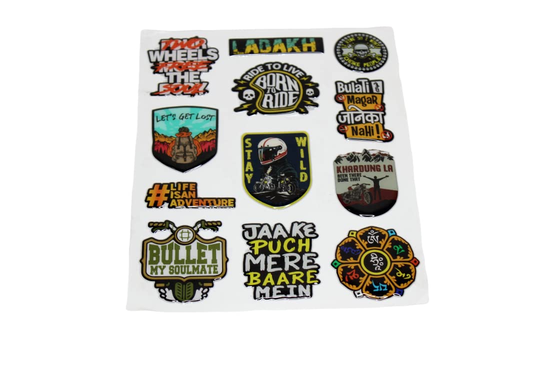 MIKANIX Waterproof Bike and Car Vinyl Sticker/Decals for Helmet, Bumper, Headlight Visor, Motorcycle Fuel Tank, Windshield, Car Windows and Laptop