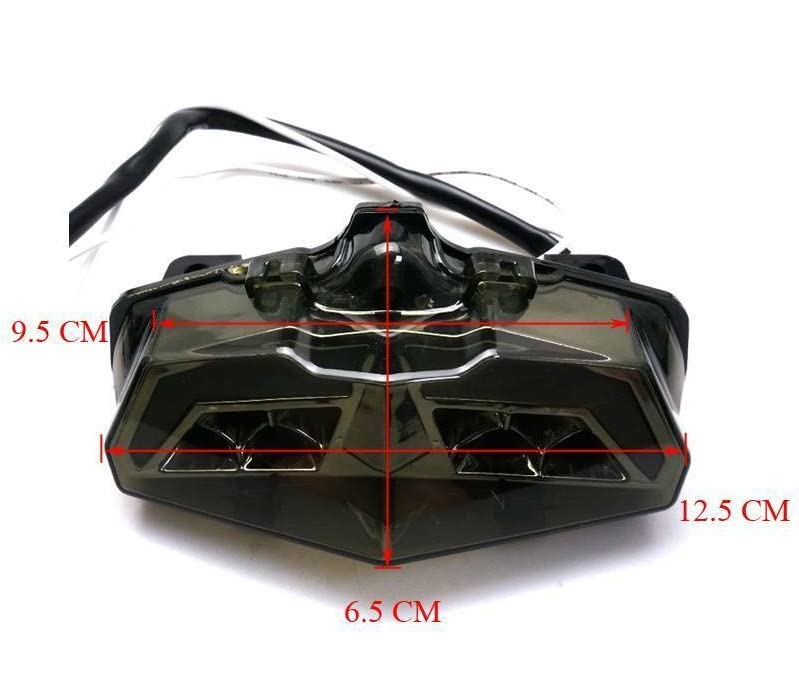 MIKANIX Integrated Dual Mode Blinker Tail / Brake / Back LED Light for Yamaha MT 15 Bikes