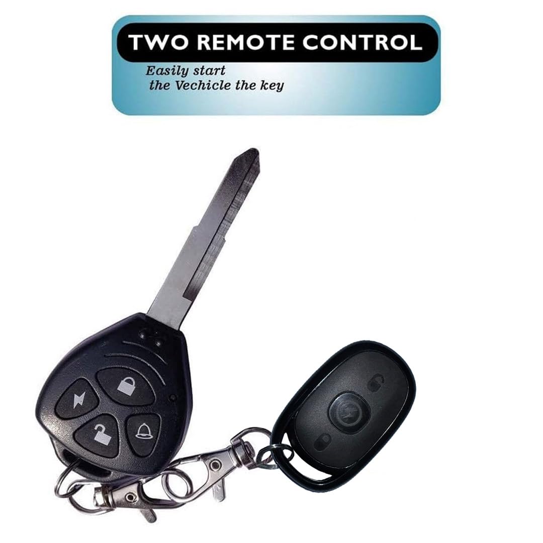 OBEROI'S TRADERS Remote Button Key Anti-Theft Security System Bike/Scooty Alarm with Dual Remote Control Engine Start