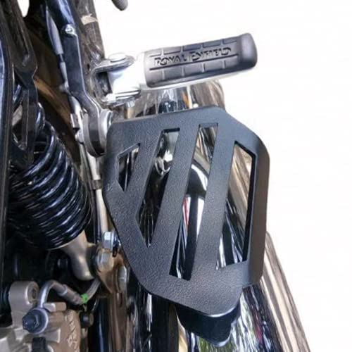 Mikanix Premium Pillion Wide Footrest for Royal Enfield Continental GT/Interceptor 650 Matt Black