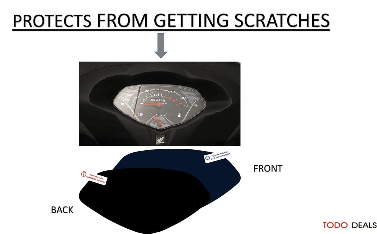 MIKANIX Scooty Speedo Meter Display Screen Guard Tempered Glass Anti Scratch Protector for Honda Activa 3G/4G
