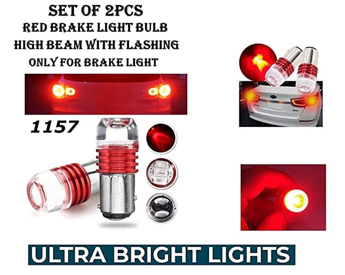 MIKANIX Universal Brake Light, Tail Light, Reversing Light, Parking LED Bulb, Back Light Indicator Bulb For Car