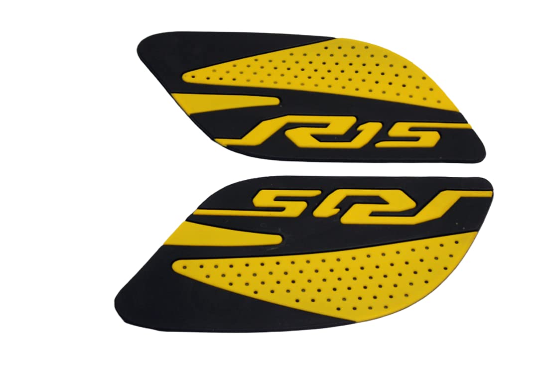 MIKANIX Anti Slip Silicone Tank Pad/Thai Pad Waterproof Sticker for Yamaha R15 All Models Bike