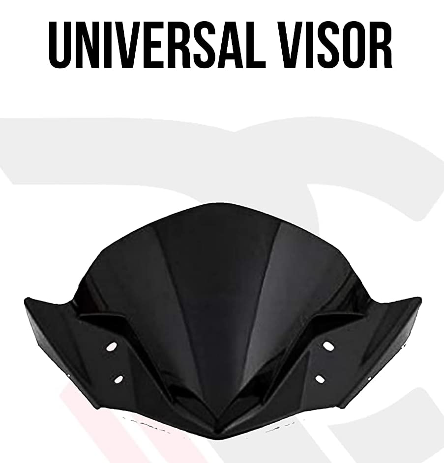 MIKANIX Universal Small Headlight Visor Glass Wind Deflector for All Scooty and Bike Windshield