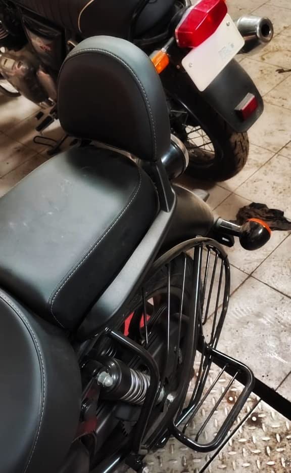 Mikanix Premium Adjustable Passenger Backrest Support/Holder Pillion Carrier Bar for Royal Enfield Meteor 350