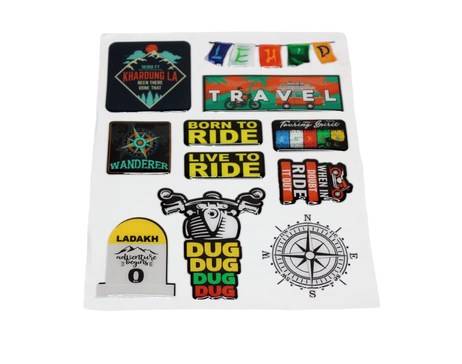 MIKANIX Waterproof Bike and Car Vinyl Sticker/Decals for Helmet, Bumper, Headlight Visor, Motorcycle Fuel Tank, Windshield, Car Windows and Laptop