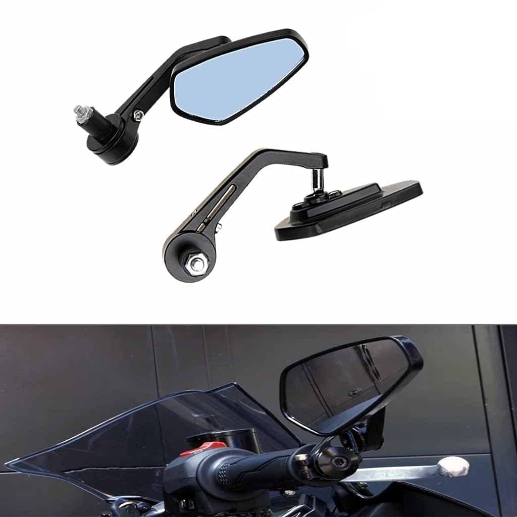MIKANIX Black Universal and Adjustable Handlebar Rear View Mirror for Bikes and Motorcycles