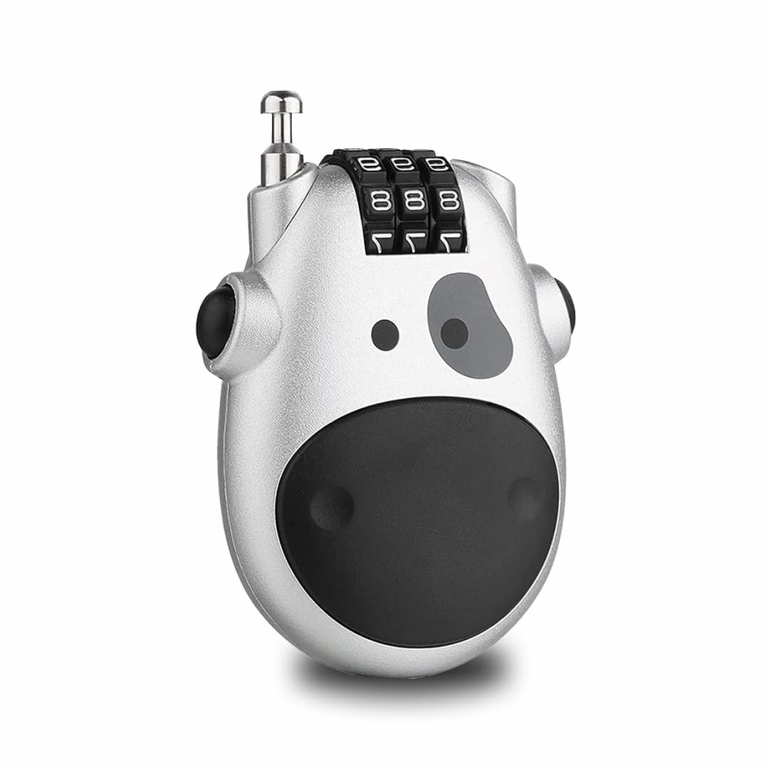 OBEROI'S TRADERS Multipurpose Unbreakable Number Security Helmet Lock | for Luggage | Suitcases | Backpacks | Bicycle with Extendable Cable