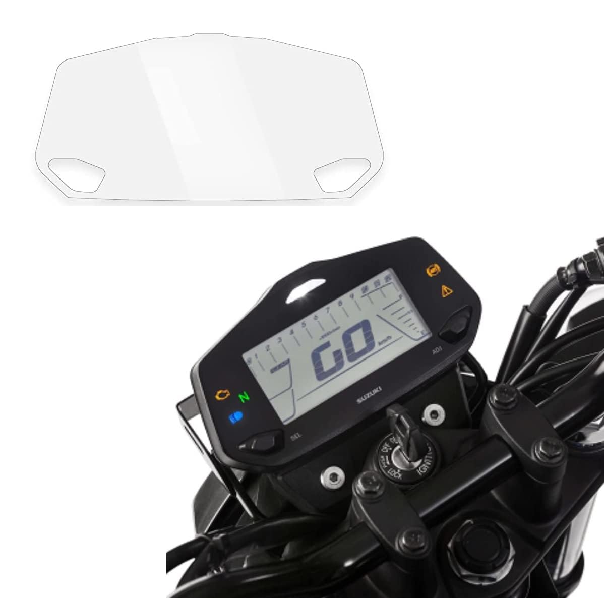 MIKANIX Bike Speedo Meter Display Screen Guard Tempered Anti Scratch Protector Compatible For Suzuki GIXXER 150 / GIXXER 250 / GIXXER SF 250