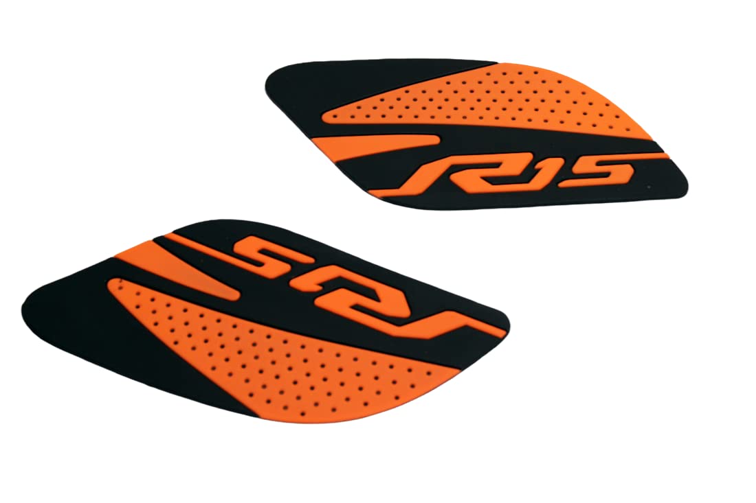 MIKANIX Anti Slip Silicone Tank Pad/Thai Pad Waterproof Sticker for Yamaha R15 All Models Bike
