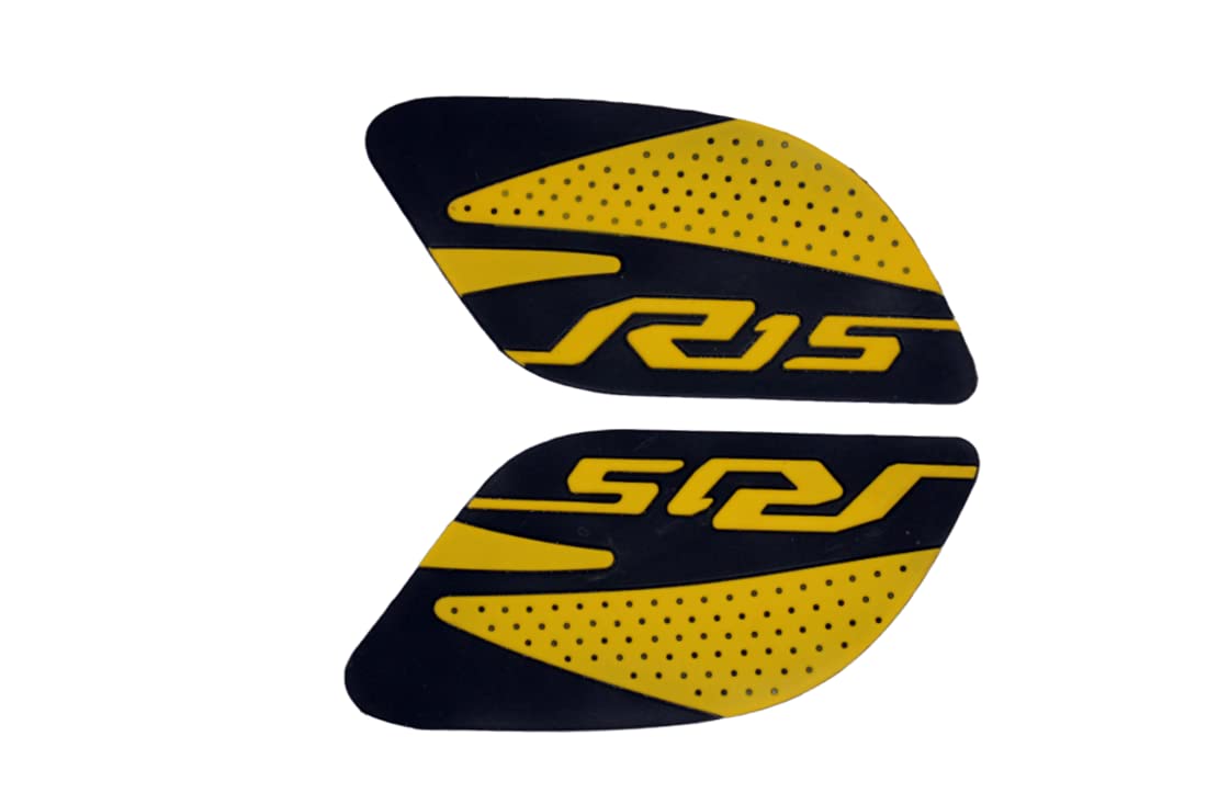 MIKANIX Anti Slip Silicone Tank Pad/Thai Pad Waterproof Sticker for Yamaha R15 All Models Bike