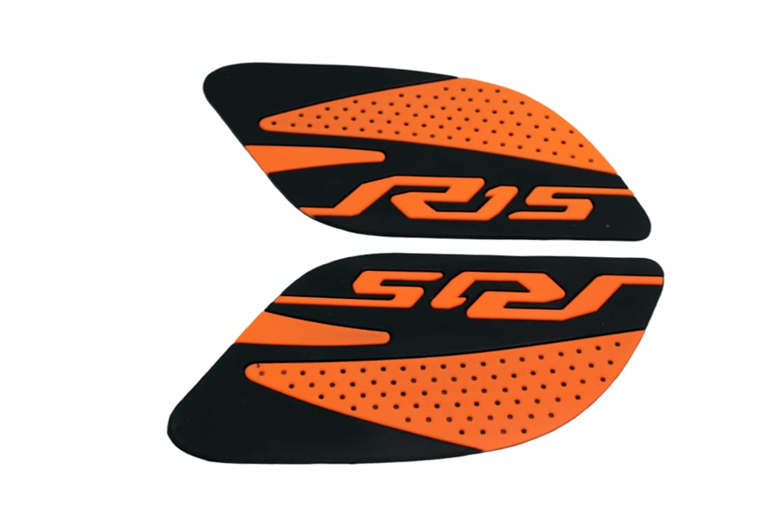 MIKANIX Anti Slip Silicone Tank Pad/Thai Pad Waterproof Sticker for Yamaha R15 All Models Bike