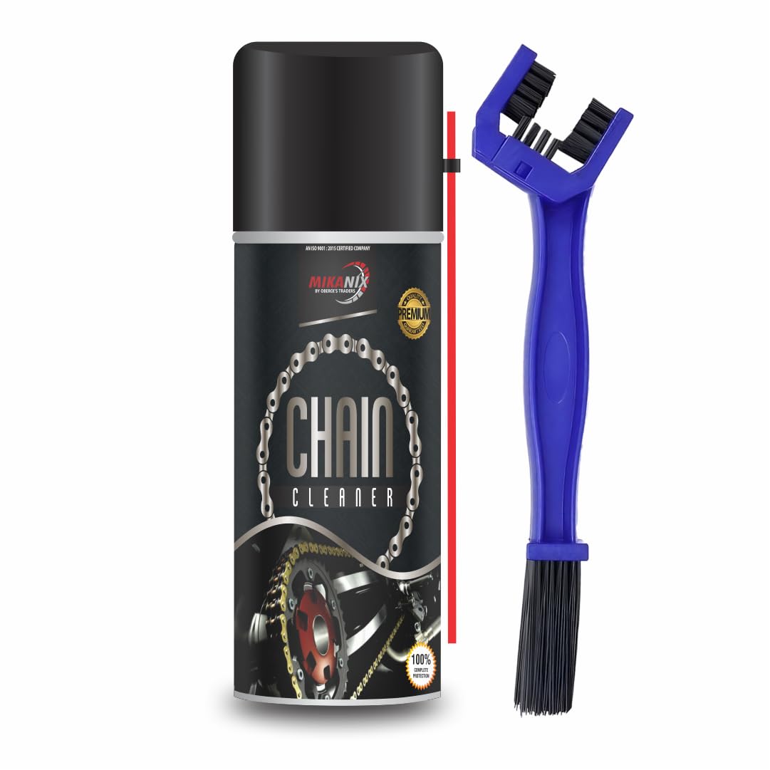 OBEROI'S TRADERS Premium Bike Chain Cleaner Spray With Brush For Motorbike and Bicycle | Cleans | Shines & Protects