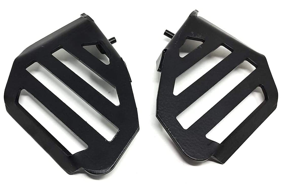 Mikanix Premium Pillion Wide Footrest for Royal Enfield Continental GT/Interceptor 650 Matt Black