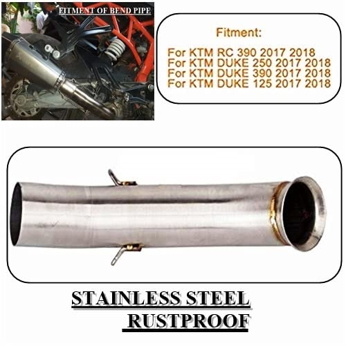 OBEROI'S TRADERS Traders Exhaust Muffler Mid Bend Pipe For Ktm Rc 390, Ktm Duke 125/250/ 390