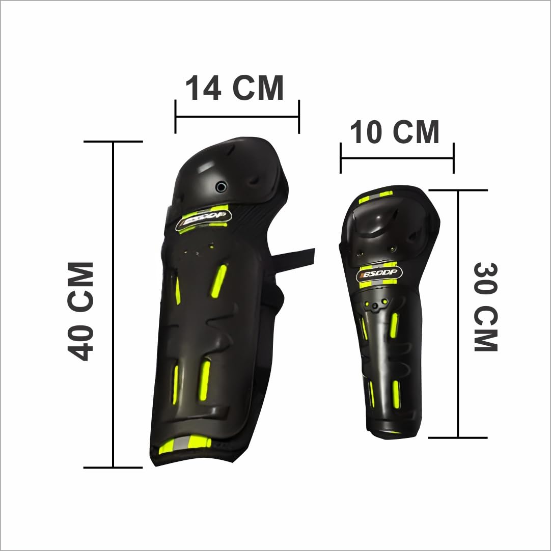 OBEROI'S TRDADERS Motorcycle Knee and Elbow Protector Men / Women for Motorcycle Cycling Racing Knee Guard, Elbow Guard Free Size, Green