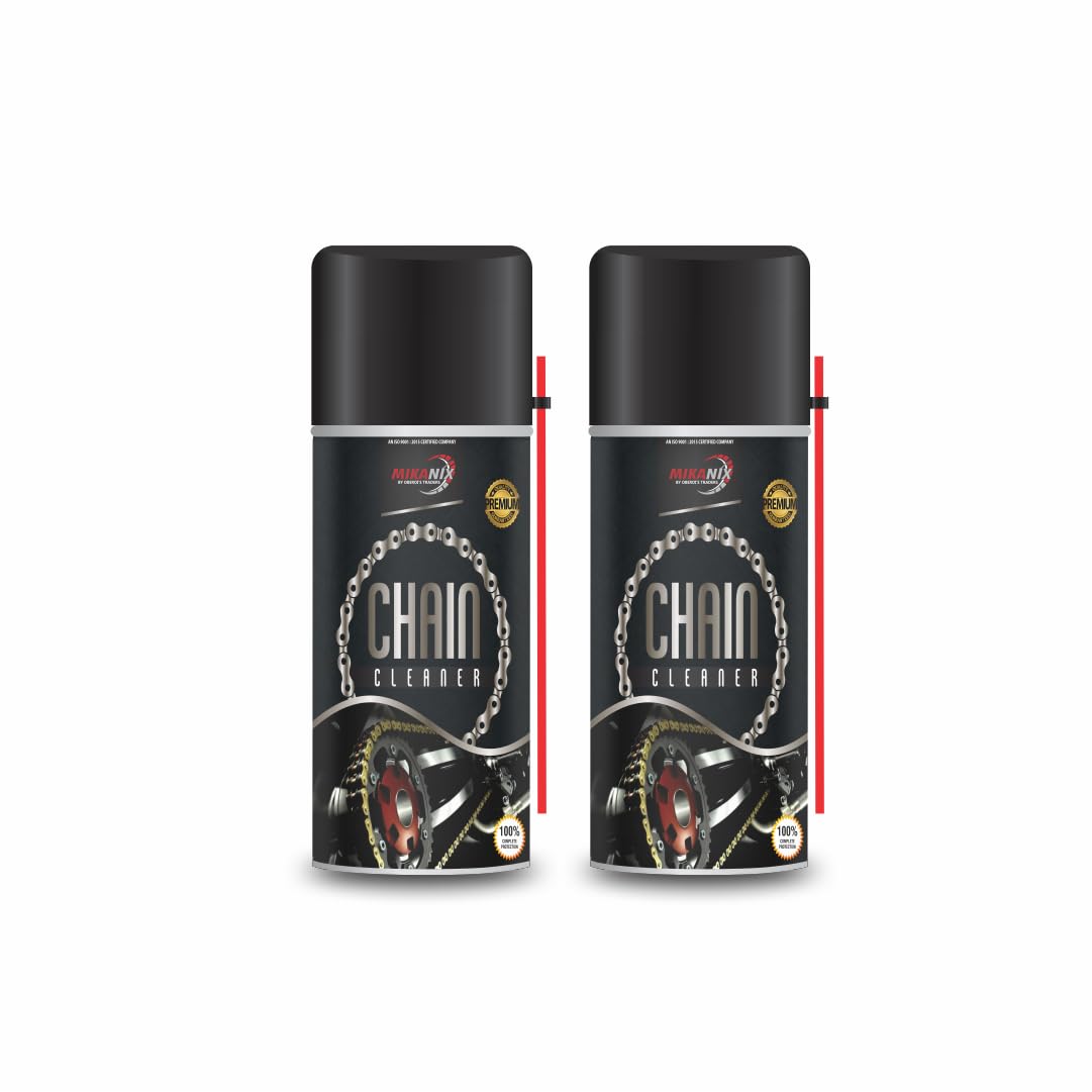 OBEROI'S TRADERS Combo of Bike Chain Cleaner Spray For Motorbike and Bicycle | Cleans | Shines & Protects