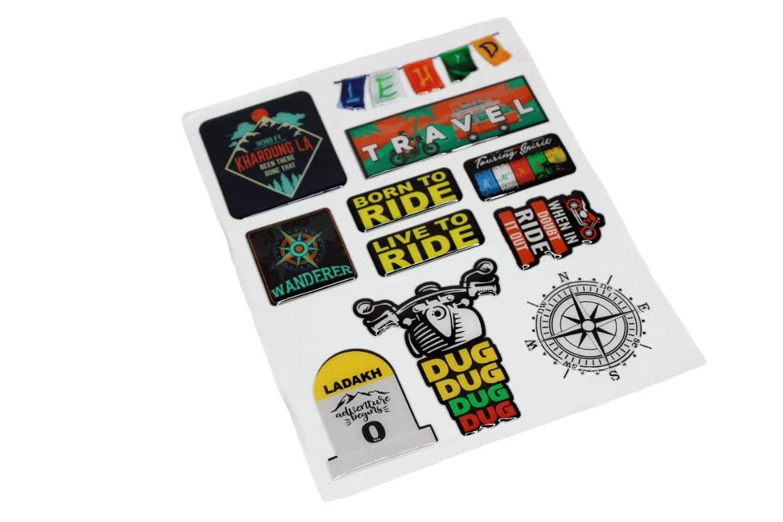 MIKANIX Waterproof Bike and Car Vinyl Sticker/Decals for Helmet, Bumper, Headlight Visor, Motorcycle Fuel Tank, Windshield, Car Windows and Laptop