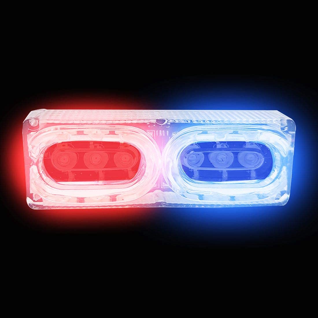 MIKANIX Red-Blue Flasher Police LED Light for Bikes and Car - Pack of 2