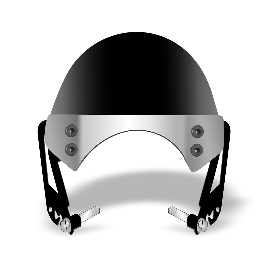 MIKANIX Hunter 350 Visor Glass | Unbreakable Headlight Bolt Visor | Windshield Protector| Wind Deflector for Bike Styling Fairing Kit