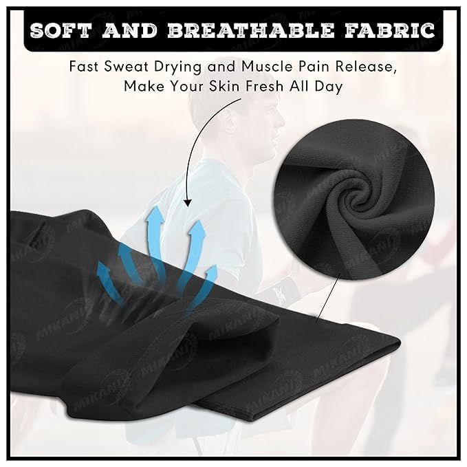 BRXR Men's Balaclava, Arm Sleeves & Skull Cap Combo for Bike Riding, Motorcycling, Outdoor Sports. Washable, Dust Protection, UV Protection, Adjustable, Free Size, Comfortable, Black Pack of 3