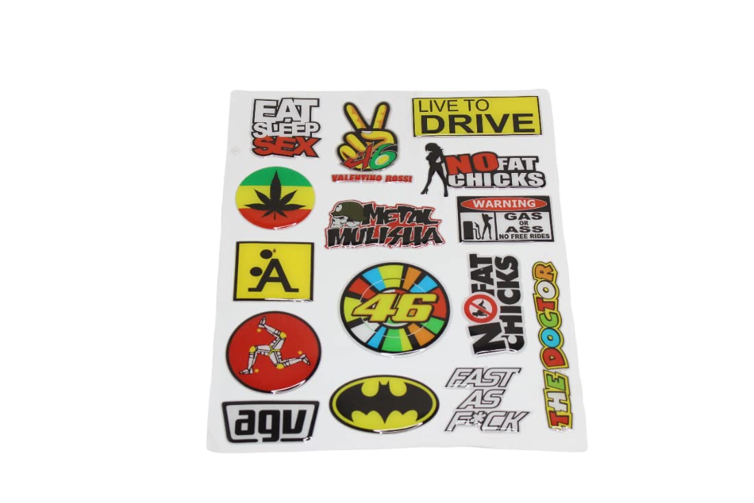 MIKANIX Waterproof Bike and Car Vinyl Sticker/Decals for Helmet, Bumper, Headlight Visor, Motorcycle Fuel Tank, Windshield, Car Windows and Laptop