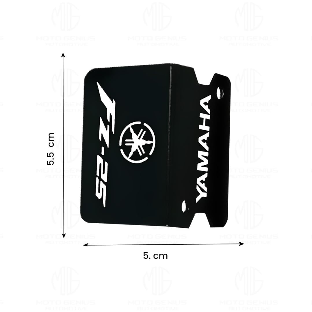 OBEROI'S TRADERS FZ25 Stainless Steel Bike Front Disc Brake Fluid Reservoir Oil Cap Guard Protector Cover