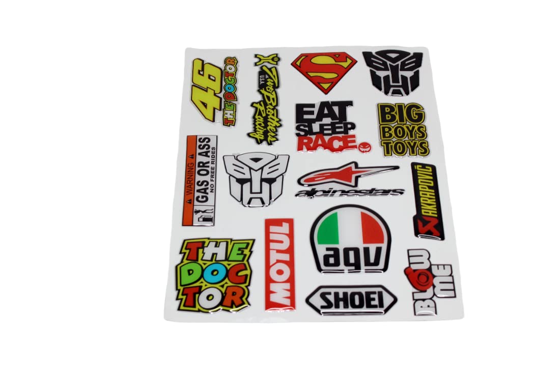 MIKANIX Waterproof Bike and Car Vinyl Sticker/Decals for Helmet, Bumper, Headlight Visor, Motorcycle Fuel Tank, Windshield, Car Windows and Laptop