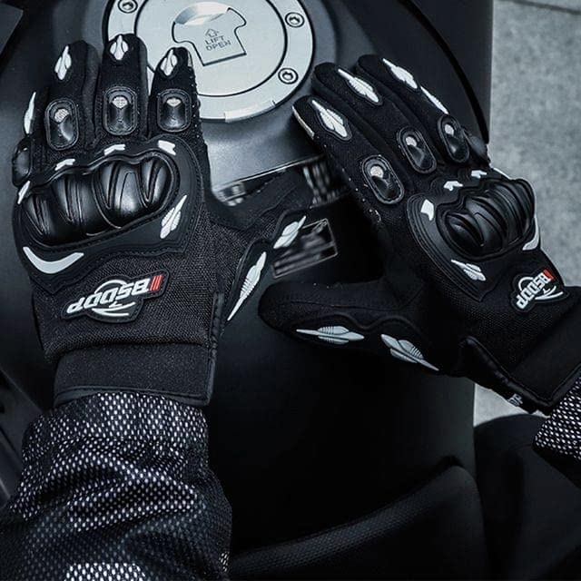 MIKANIX Full Finger Bike Riding Gloves with Touch Screen Sensitivity at Index Finger, Protective Off-Road Motorbike Racing & Cycling Gloves for Men and Women