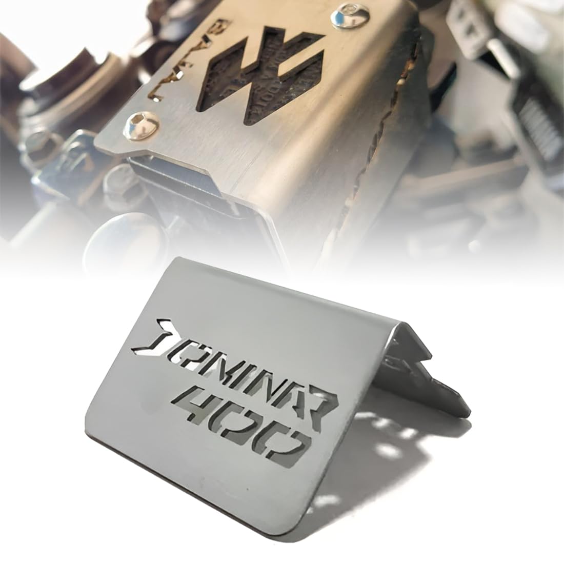 OBEROI'S TRADERS Stainless Steel Disc Brake Fluid Oil Reservoir Cap/Cover Oil Container Guard Compatible with Bajaj Dominar 400