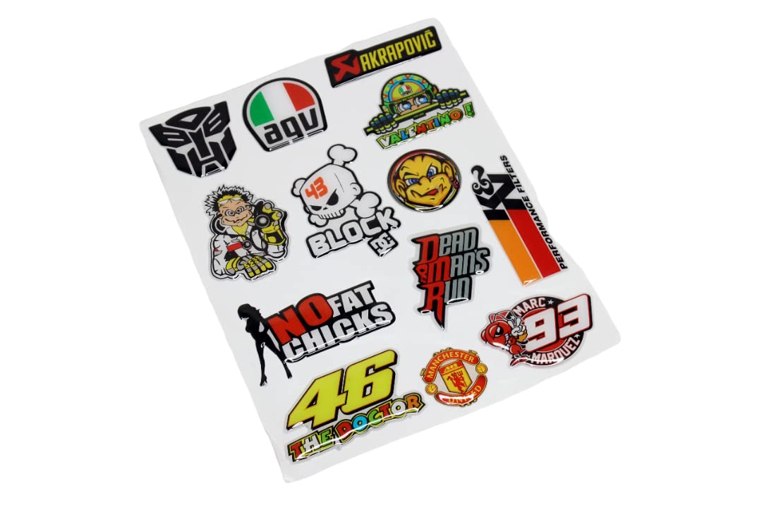 MIKANIX Waterproof Bike and Car Vinyl Sticker/Decals for Helmet, Bumper, Headlight Visor, Motorcycle Fuel Tank, Windshield, Car Windows and Laptop