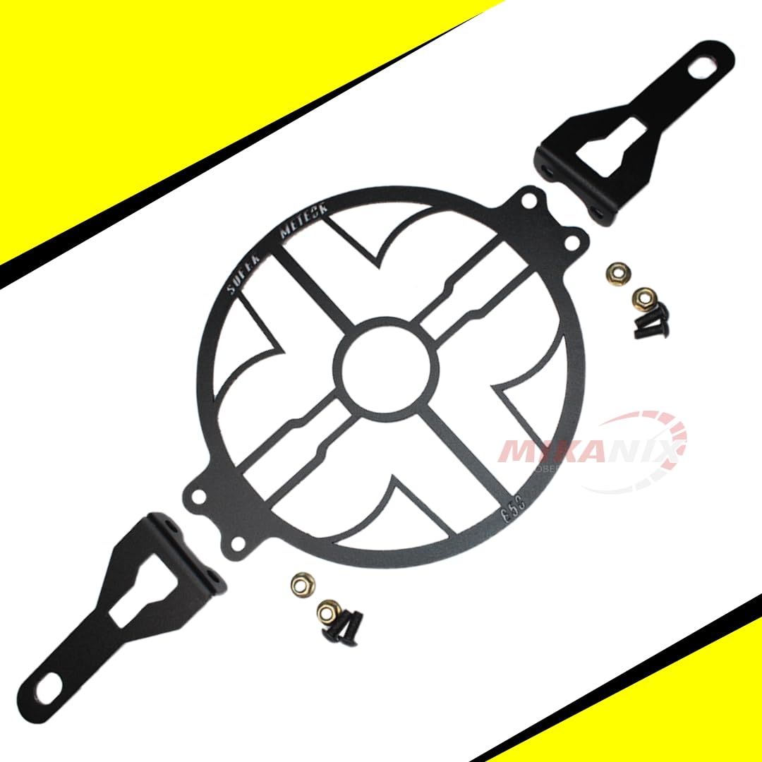 MIKANIX Super Meteor 650 Bike Front Headlight Grill | Jali Cover Compatible with Royal Enfield Super Meteor 650