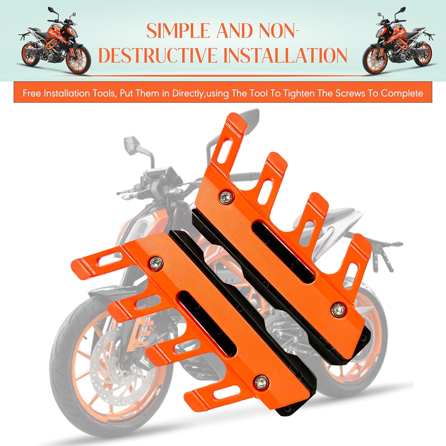 MIKANIX Bike ABS Shocker Protectors | Fork Cover Protector | Front Fender Slider Crash Guard Universal for All Bikes