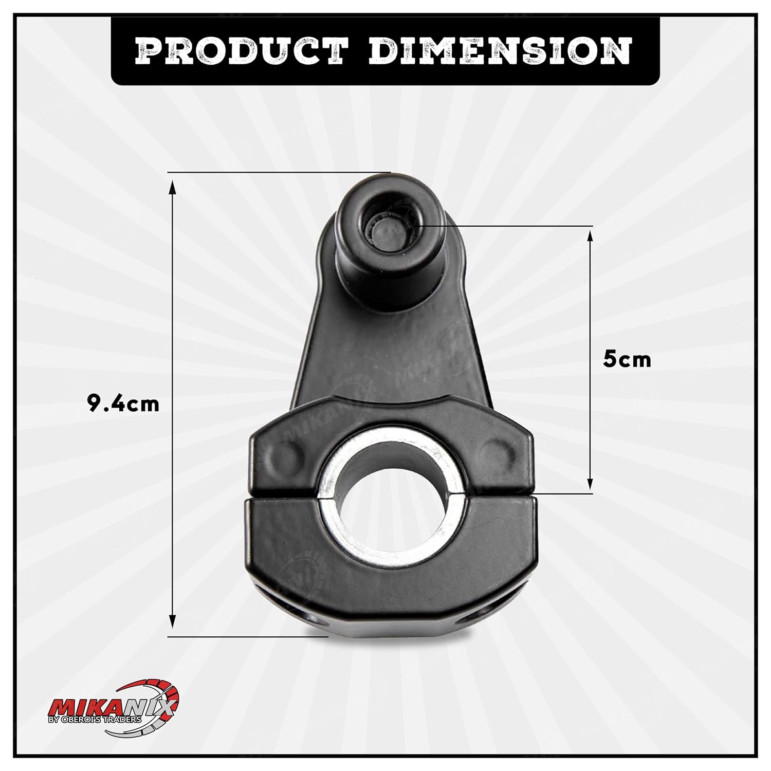 MIKANIX Alloy Black Universal Handlebar Riser/Raiser Handle Clamps Riser For All Bikes Handlebar Riser Kit