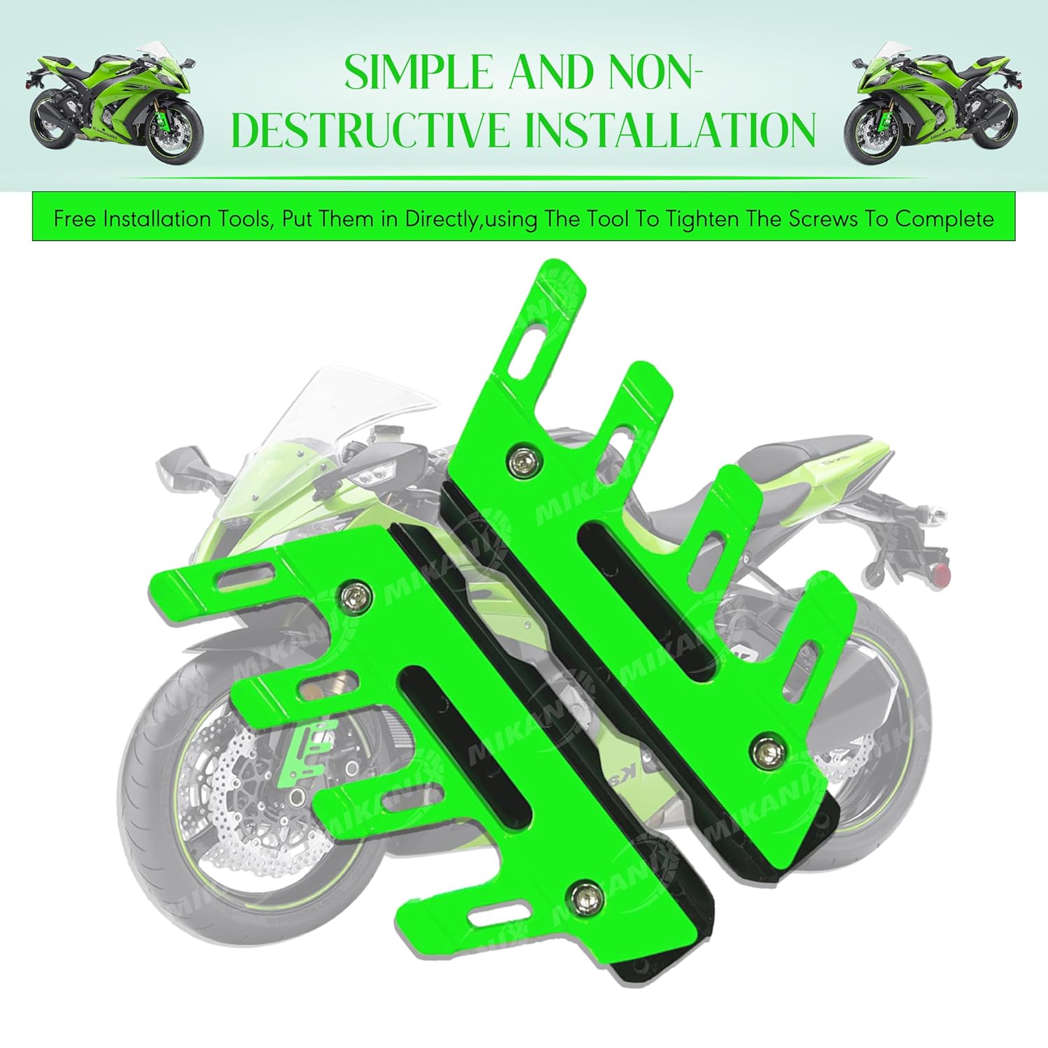 MIKANIX Bike ABS Shocker Protectors | Fork Cover Protector | Front Fender Slider Crash Guard Universal for All Bikes