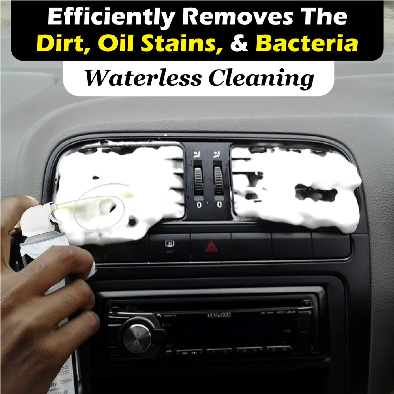 BRXR Car AC Vent & Duct Cleaner Odour Neutralizer Foam Spray With Microfiber Cloth For Vehicle Interior Cleaner & Home AC Vehicle Interior Cleaner (600 ml)