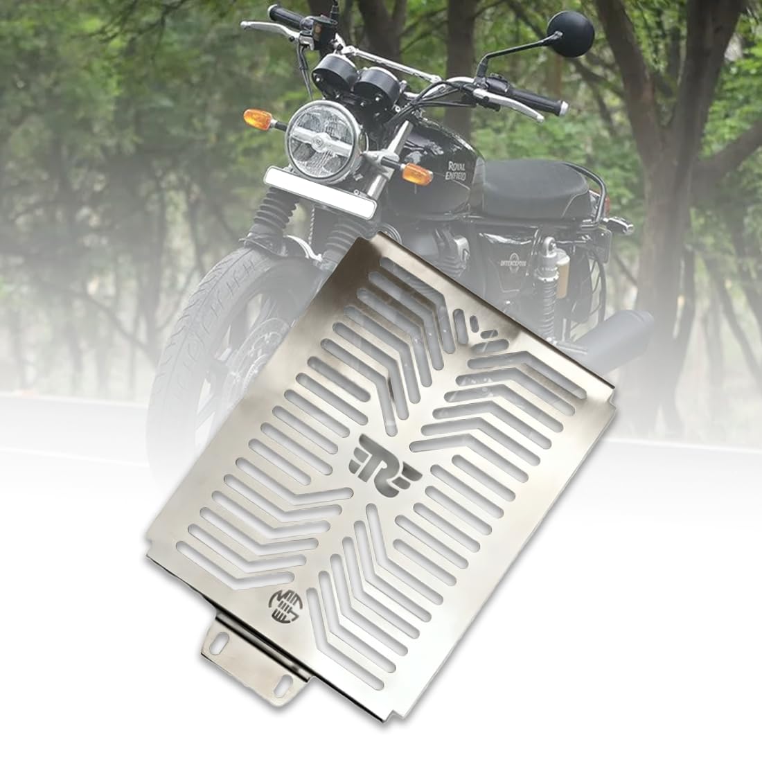 MIKANIX Stainless Steel Interceptor 650 / Continental GT 650 Bike Radiator Protector Grill/Cover Guard
